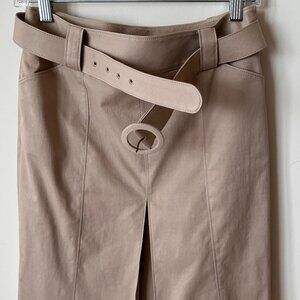 Ann Taylor Tan Linen Skirt